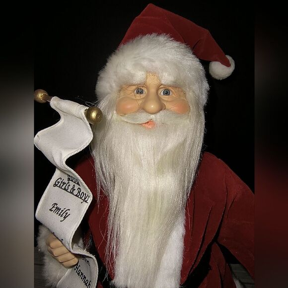 Celebrate It Christmas Holiday Treasured Santa With Good Boys & Girls List Decor - Picture 8 of 11